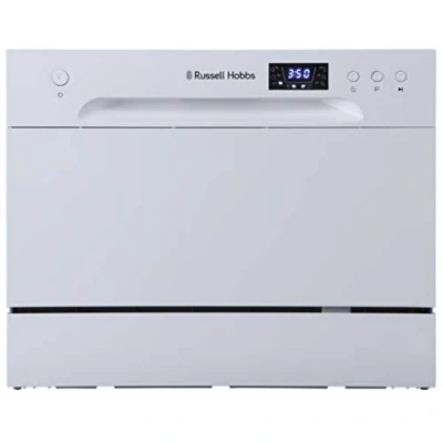 Image of Russell Hobbs RHTTDW6W Compact Tabletop Dishwasher with 6 Place Settings White F Rated