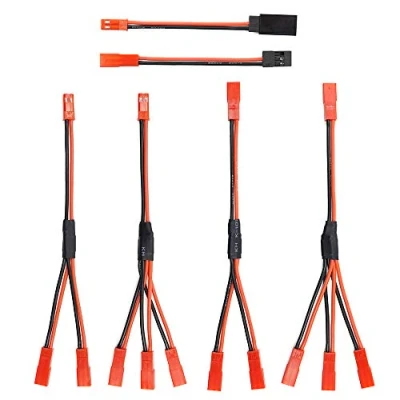 Image of 6PCS JST Plug Splitter Male Female Y Cable Parallel Adapter Harness to JR for Traxxas TRX 4 RC Car Crawler Truck Cooling Fan ESC Battery Motor