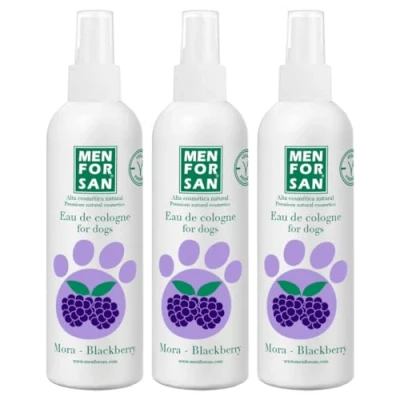 Image of MENFORSAN Pack of 3 Cologne Water for dogs, Fresh and long lasting aroma, Blackberry, 125ml