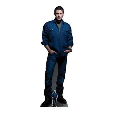 Image of Star Cutouts SC1349 Dean Winchester Blue Shirt Jensen Ackles Supernatural Life Size Cardboard Cutout