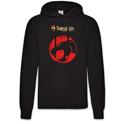 Image of Urban Backwoods Vintage Mechanic Cat Logo Hoodie Hooded Sweatshirt Sweater Black Size XL