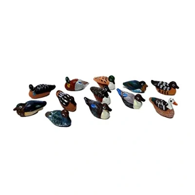 Image of Melody Jane Dolls House 12 Ducks Bird Family Miniature Garden Pond Accessory