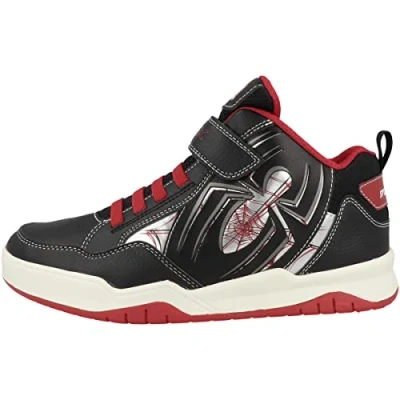 Image of Geox J PERTH BOY C boys&#039;s Children&#039;s Shoes (High top Trainers) in Black