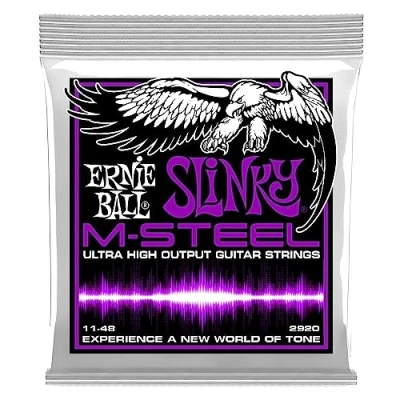 Image of Ernie Ball Power Slinky M Steel Electric Guitar Strings 11 48 Gauge