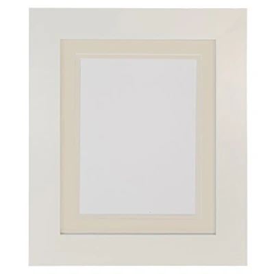 Image of Metro White Photo Picture Poster Frame with Double Light Grey Mount 40 x 30 cm for Image Size 12 8 inch