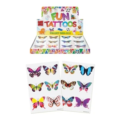 Image of 72 Butterfly Temporary Tattoos
