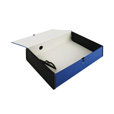 Image of Q Connect 75mm Box File Foolscap Blue (5 Pack) 31813KIN0
