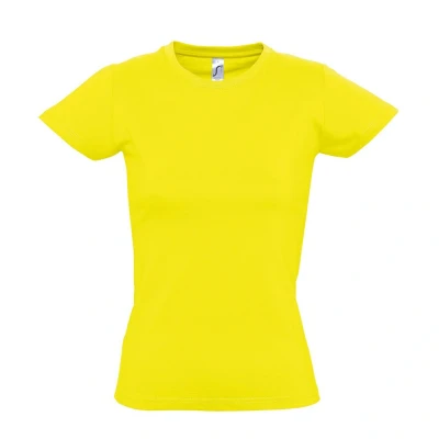 Image of SOLS Womens/Ladies Imperial Heavy Short Sleeve T Shirt (Lemon) Multicolour Cotton Size X Large