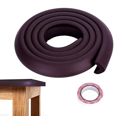 Image of Kids Baby Safety Rubber Bumper Strip, 2M Protectors Table Edge Safe Corner Guard Anti Collision Bar Protector for Different Size Furniture, Suitable Home, Nursery(Coffee)