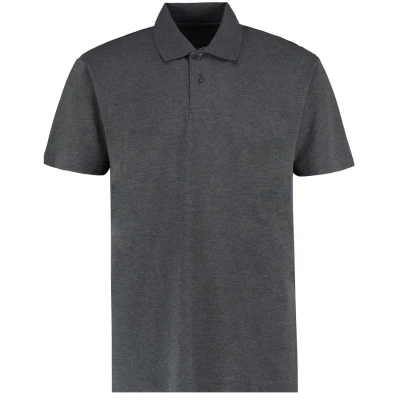 Image of Kustom Kit Mens Short Sleeve Polo Shirts, Dark Grey Marl, XXXX Large. KK422