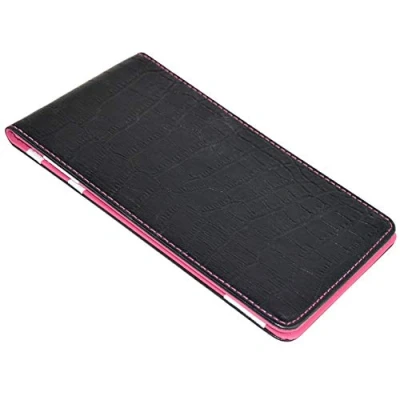 Image of On Par Premium Crocodile Golf Scorecard Holder Black/Pink