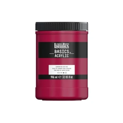 Image of LIQUITEX Basics Acrylic Paint, Cadmium Red Deep Hue, 946 ml Pot