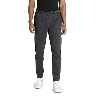 Image of Puma Mens Evostripe Core Pants in Grey Heather Cotton Size Large