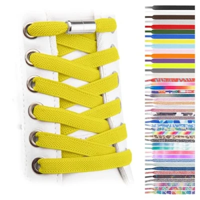 Image of SULPO Elastic rubber shoelaces without ties, flat, with twist lock.