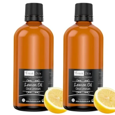 Image of Freshskin Beauty LTD Lemon Essential Oil 200ml (2 x 100ml) 100% Pure &amp; Natural Oils
