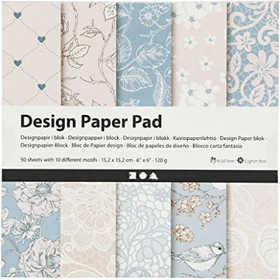 Image of Creativ Patterned Card and Paper, Rose, One Size
