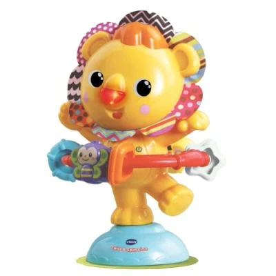 Image of VTech Twist and Spin Lion, Music Toy for Sensory Play, Educational Toys Kids, Baby Interactive with Lights Songs, Suction Cup, Suitable Boys Girls 6 Months +, English Version