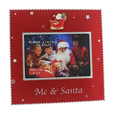 Image of Widdop Bingham Christmas Photo Frame with 3D Santa 6&quot; x 4&quot; Me &amp;