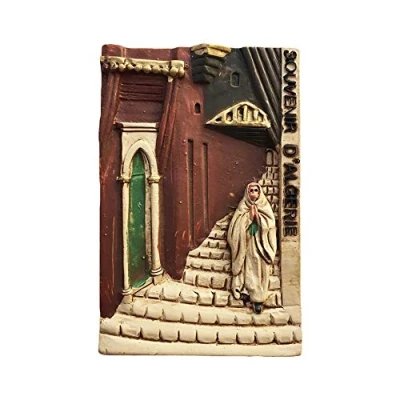 Image of 3D Algeria Refrigerator Fridge Magnet Tourist Souvenirs Handmade Resin Craft Magnetic Stickers Home Kitchen Decoration Travel Gift
