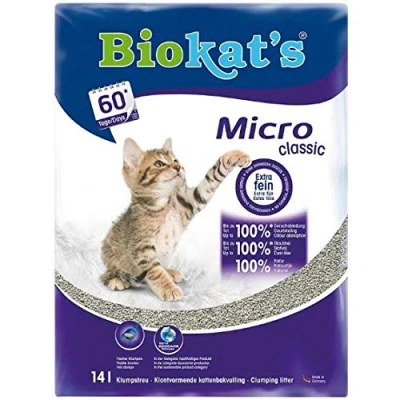Image of Biokat&#039;s Micro Clumping Classic Cat Litter virtually Dust Free 2x14 Litres