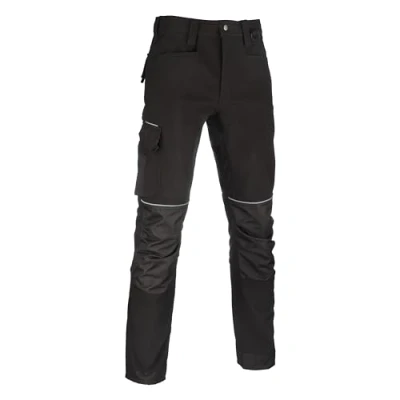 Image of beeswift Tornio Softshell Fleece Lined Workwear Trousers Lightweight Cargo Pocket Windproof Waterproof Pants Black 32 Short