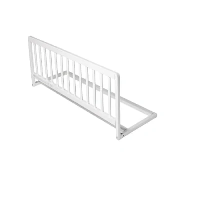 Image of Safetots Narrow Wooden Bed Guard, White, 38cm High x 90cm Wide, Toddler Bedrail for Safety, Secure Child Rail, Pre Assembled, Easy Installation