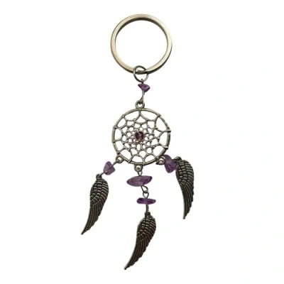 Image of VIE Dream Catcher Crystal Keychain, 12x5cm, Amethyst