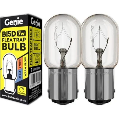 Image of Flea Lamp Light Bulbs (Pack of 2) 7W 230V for Zero in STV020 STV022 Zeroin ZER019 ZER020 and Gotcha Killer Trap (7, Watts)