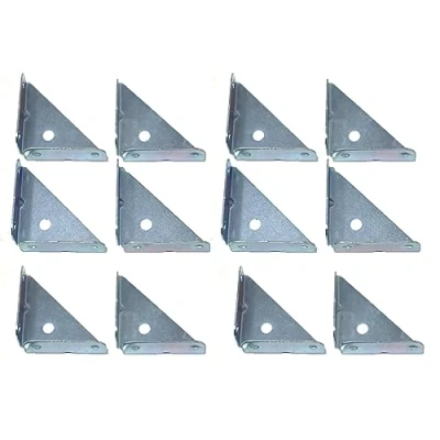 Image of fiXte Zinc Plated Corner Brace Brackets Right Angle Cupboards Cabinets Box Making 50mm x (2&quot; 2&quot;) BZP Steel (Pack of 12)