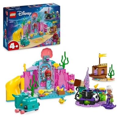 Image of LEGO ǀ Disney Princess Ariel’s Crystal Cavern Buildable Toy Playset for Kids, Little Mermaid Mini Doll, Fish Figure and Treasure Chest, Gift Made 4 Plus Year Old Girls &amp; Boys 43254