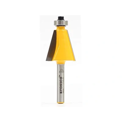 Image of Yonico 13912q 15 Degree Bevel Edge Forming Router Bit 1/4 Inch Shank