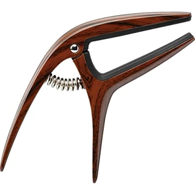 Image of Ibanez ICGC10W guitar Capo For Acoustic, Electric and Classical Single handed operation Wood effect.