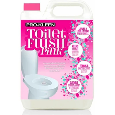 Image of Pro Kleen Toilet Fresh Flush Cleaning Liquid 5L Concentrate, Easy to Use, Pink Fluid Formula for Caravans, Motorhomes &amp; Boats, Leaves a Protective Layer, Ensures Effective Flushing