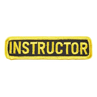 Image of Martial Arts Embroidered Badge Instructor Patch NO 7
