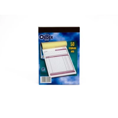 Image of Pukka Pad, NCR Triplicate Order Book 137x203mm Pack of 5