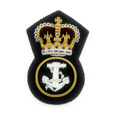 Image of Uniform Store London Badge Navy Petty Officers Cap Queens Crown R1328