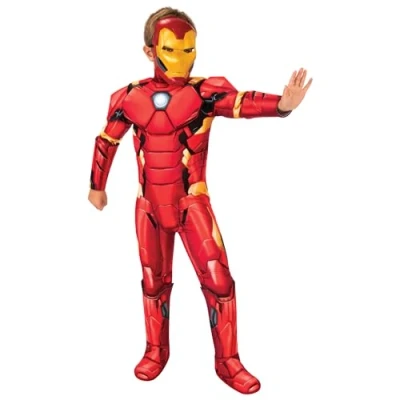 Image of Rubie&#039;s 301737S Iron Man Deluxe Kids Fancy Dress, Boys, Multicolour, 7 8 Years
