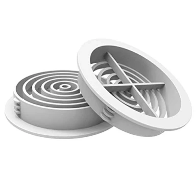 Image of 50 x 70mm White Plastic Round Soffit Air Vents/Upvc Push in Roof Disc/Fascia