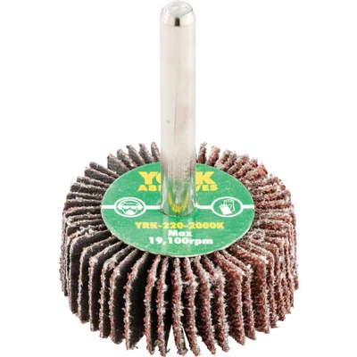 Image of York 40 X 15MM Flap Wheels Aluminium Oxide 6.0MM Shaft P40