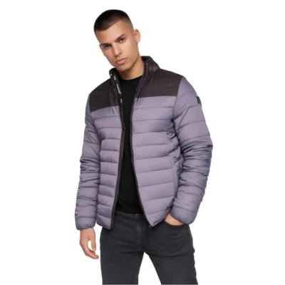Image of Crosshatch Mens Padded Jacket Inner and Zip Side Pockets Body Warmer Contrast Coat Charcoal, XL