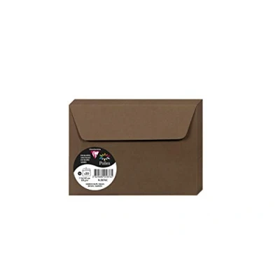 Image of Clairefontaine Ref 5876C Pollen Adhesive Envelopes (Pack of 20) C6 Sized, 120gsm Paper, Printer Compatible, Acid Free, Strip for Easy Seal Brown