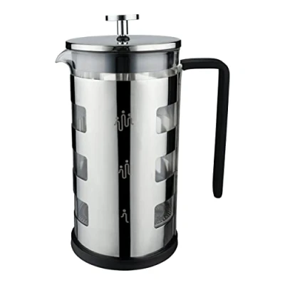 Image of Café Olé FM 06C Amico 600 ml Cafetière French Press Coffee Maker, 5 Cup (2 Mug), Silver