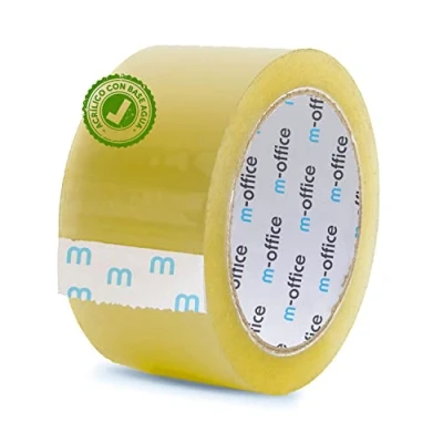Image of m office Clear Tape Self Adhesive for Packing Cardboard Shipping Moving Crafts Safe and Durable Paper 48mm x 66m (1 Pack)