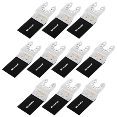 Image of 10 x Bi Metal Saxton Blades for Dewalt Wolf Stanley Worx Oscillating Multitools