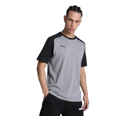 Image of PUMA Men&#039;s Teamcup Casuals Tee, Medium Gray Heather, XL UK
