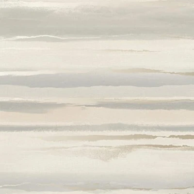 Image of Horizon Wallpaper Modern for Living Room, Bedroom, Fireplace Decorative Luxury Wall Paper with Landscape Design (Pale Blue, Pink, Metallic Gold)