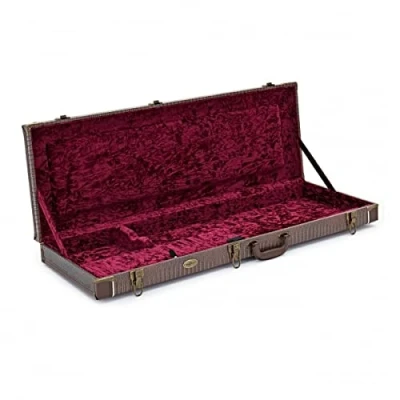 Image of Gear4music Standard Size Premium Electric Guitar Hard Case Brown