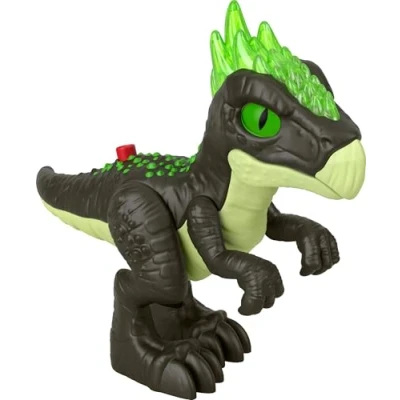 Image of Fisher Price Imaginext Jurassic World Dinosaur Toy Deluxe Dracorex XL 10 Inch with Lights &amp; Sounds for Pretend Play Kids Ages 3+ Years, HVY25