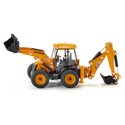 Image of siku 3558, JCB 4CX Backhoe Loader, 1:50, Metal/Plastic, Yellow, Multifunctional, Can be combined with models of the same scale