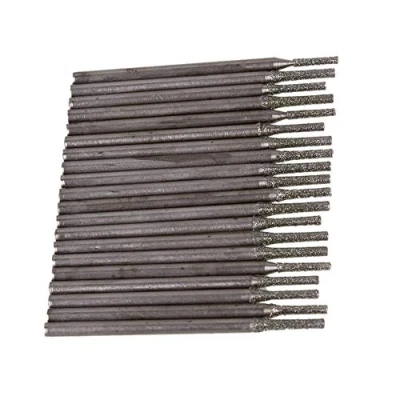 Image of BQLZR Silver 1.5mm Diamond Electroplated Core Drill Hole Bits for Gems Pack of 20